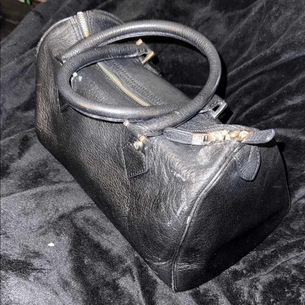 Brooks Brothers Black Pebbled Leather Satchel - Picture 6 of 12